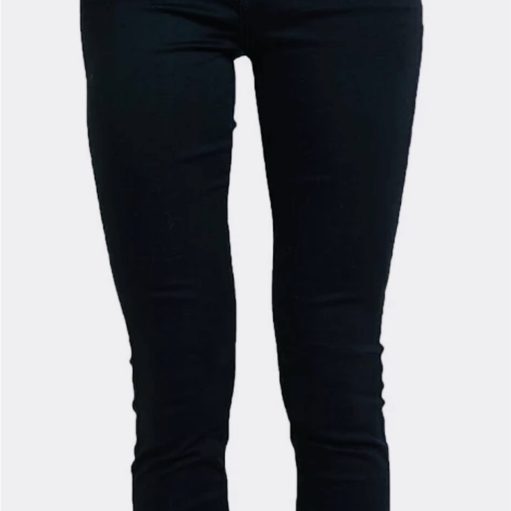 J Brand Coated Black Skinny Jeans/Golden Hem